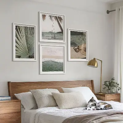 Wanddeko-Set im Design Strandschaukel Blätterurlaub