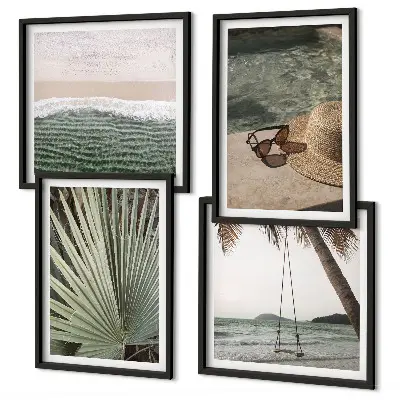Wanddeko-Set im Design Strandschaukel Blätterurlaub
