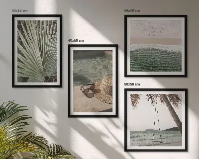 Wanddeko-Set im Design Strandschaukel Blätterurlaub