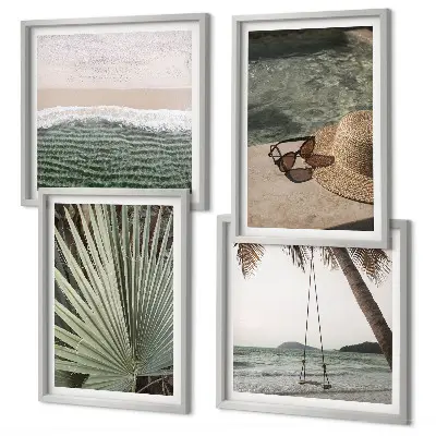 Wanddeko-Set im Design Strandschaukel Blätterurlaub