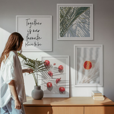 Polyptychon mit rahmen Feiertags-Palmenfrucht-Inschrift