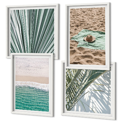 Polyptychon mit rahmen Urlaubsblick Strand Meer