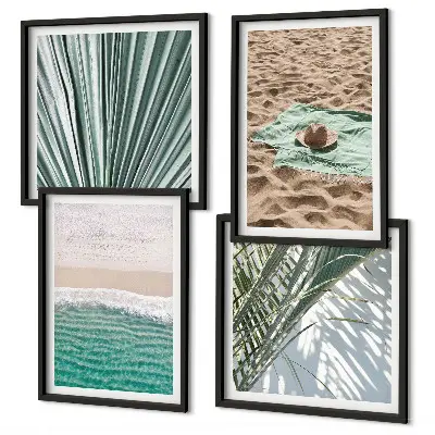 Urlaubsblick Strand Meer polyptychon mit rahmen