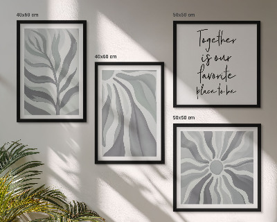 Polyptychon mit rahmen Illustrationen mit floralen Pastellmustern