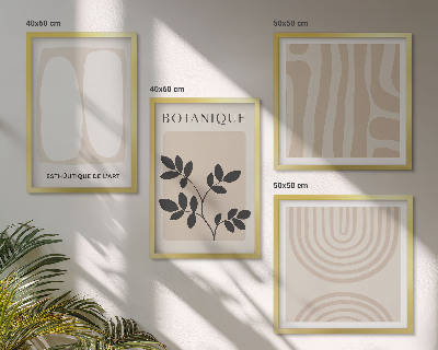 Polyptychon mit rahmen Boho-Pflanzenposter