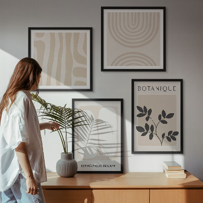 Polyptychon mit rahmen Boho-Pflanzenposter