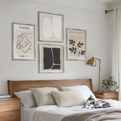 Wanddeko-Set stilvolle Pflanzenbilder im Stil von Matisse