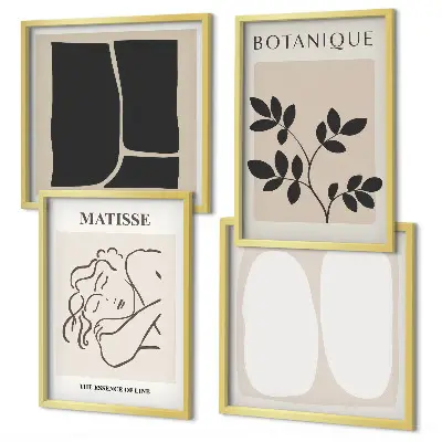Wanddeko-Set stilvolle Pflanzenbilder im Stil von Matisse