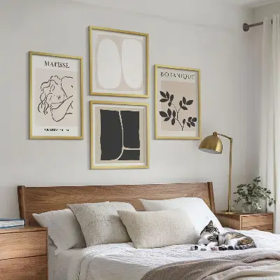 Wanddeko-Set stilvolle Pflanzenbilder im Stil von Matisse