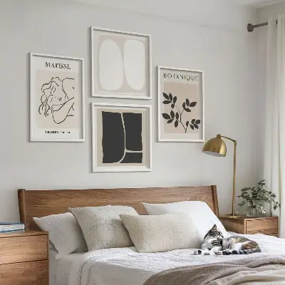 Wanddeko-Set stilvolle Pflanzenbilder im Stil von Matisse