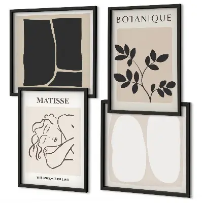 Wanddeko-Set stilvolle Pflanzenbilder im Stil von Matisse