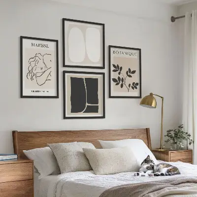 Wanddeko-Set stilvolle Pflanzenbilder im Stil von Matisse