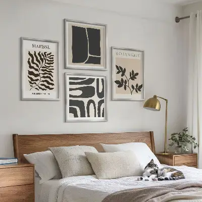 Minimalistische Pflanzenposter als gerahmtes Polyptychon