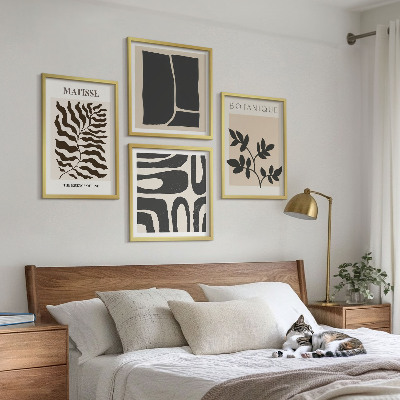 Polyptychon mit rahmen Minimalistische Pflanzenposter