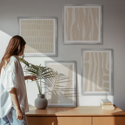 Polyptychon mit rahmen Abstrakte Boho-Musterformen