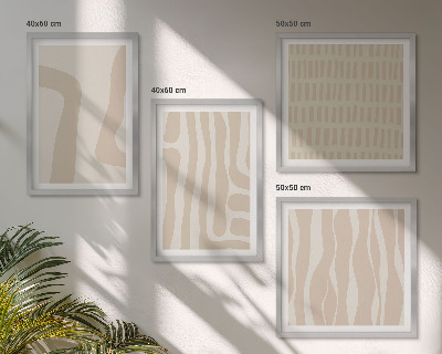 Polyptychon mit rahmen Abstrakte Boho-Musterformen