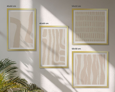 Polyptychon mit rahmen Abstrakte Boho-Musterformen