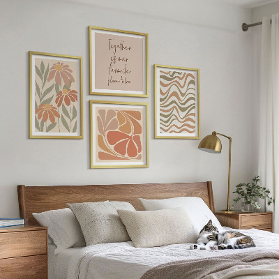 Wanddeko-set Abstrakte Pastellblumen