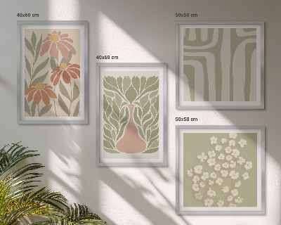 Wanddeko-set Floraler minimalistischer Boho-Stil