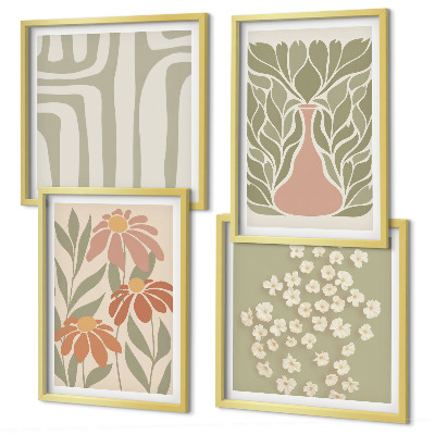 Wanddeko-set Floraler minimalistischer Boho-Stil