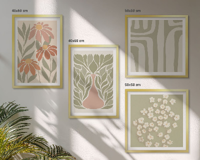 Wanddeko-set Floraler minimalistischer Boho-Stil