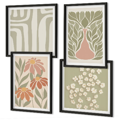 Wanddeko-set Floraler minimalistischer Boho-Stil