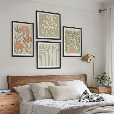 Wanddeko-set Floraler minimalistischer Boho-Stil