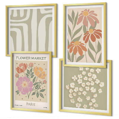 Wanddeko-set Botanische Motive, Pariser Minimalismus