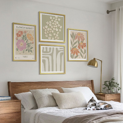 Wanddeko-set Botanische Motive, Pariser Minimalismus