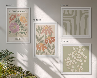 Wanddeko-set Botanische Motive, Pariser Minimalismus