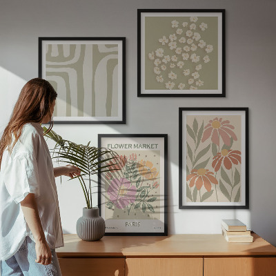 Wanddeko-set Botanische Motive, Pariser Minimalismus