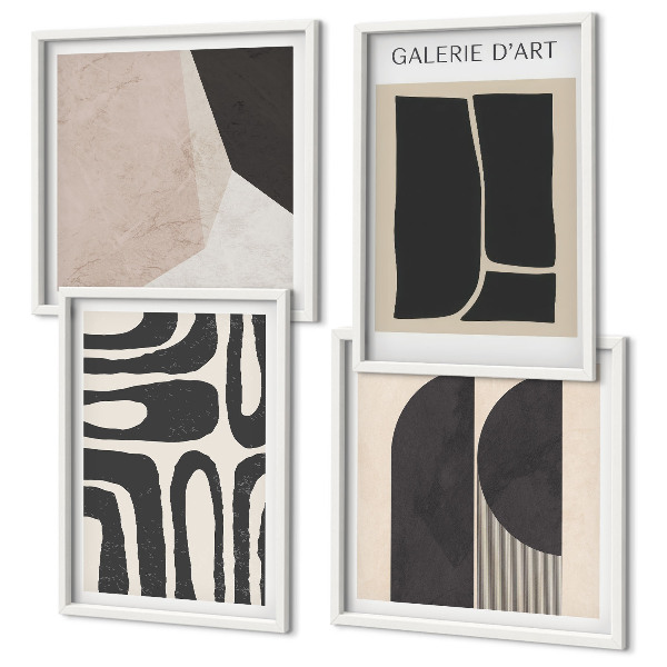 Wanddeko-set Abstrakte minimalistische Poster