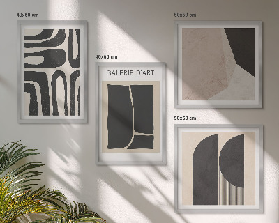 Wanddeko-set Abstrakte minimalistische Poster