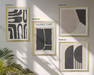 Wanddeko-set Abstrakte minimalistische Poster