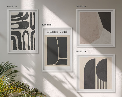 Wanddeko-set Abstrakte minimalistische Poster