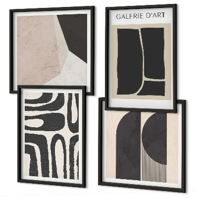 Wanddeko-set Abstrakte minimalistische Poster