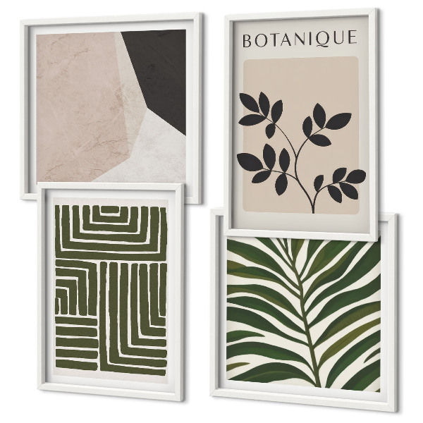 Polyptychon mit rahmen Botanische Boho-Kompositionen