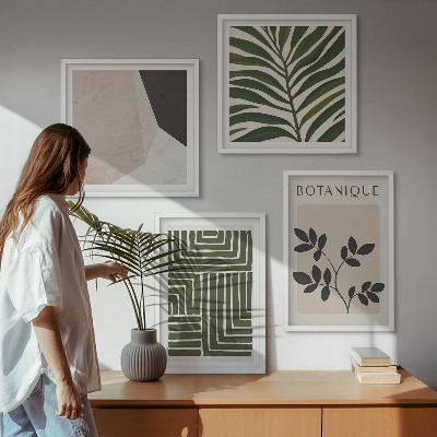 Polyptychon mit rahmen Botanische Boho-Kompositionen