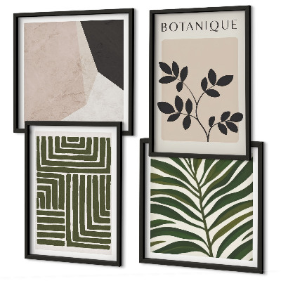 Polyptychon mit rahmen Botanische Boho-Kompositionen
