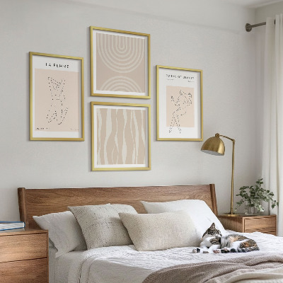 Polyptychon mit rahmen Eine Sammlung minimalistischer Formen