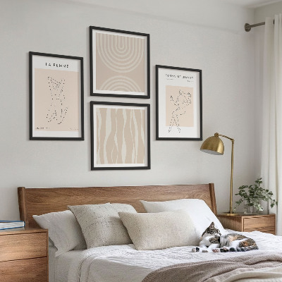 Polyptychon mit rahmen Eine Sammlung minimalistischer Formen