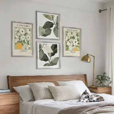 Wanddeko-Set mit Blumenmuster London Dublin