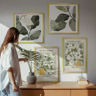 Wanddeko-Set mit Blumenmuster London Dublin