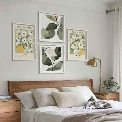 Wanddeko-Set mit Blumenmuster London Dublin