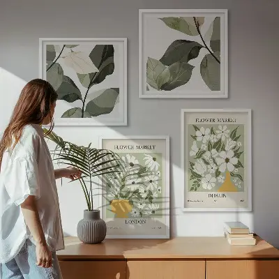Wanddeko-Set mit Blumenmuster London Dublin