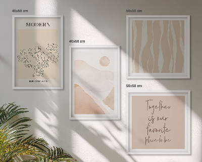 Polyptychon mit rahmen Abstrakte Formen und Farben
