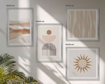 Wanddeko-set Abstrakte Landschafts- und Naturgeometrie