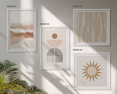 Wanddeko-set Abstrakte Landschafts- und Naturgeometrie