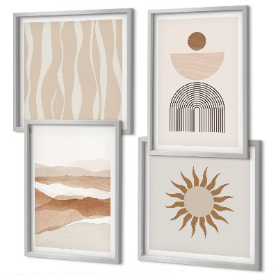 Wanddeko-set Abstrakte Landschafts- und Naturgeometrie
