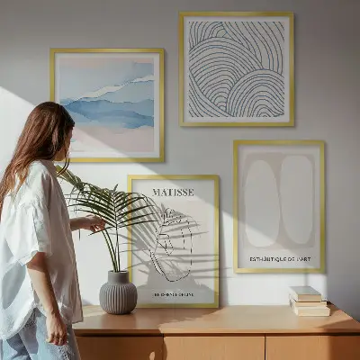 Wanddeko-Set mit abstrakten Formen nach Matisse